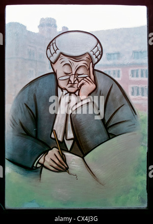 Avocat dans la fenêtre Banque D'Images