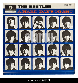 "Une dure journée de nuit' LP des Beatles - Original 1964 version mono - Premier britannique appuyant sur. Utilisez UNIQUEMENT ÉDITORIALE Banque D'Images