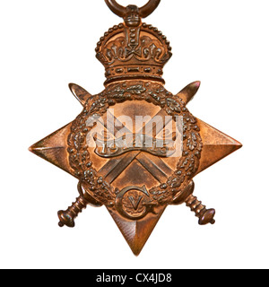 WW1 British '1914-1915' campagne Star War Medal, décernée à G.L. Hatcher (le Sapeur, Royal Engineers, pas de 217) de Swindon, Wiltshire Banque D'Images