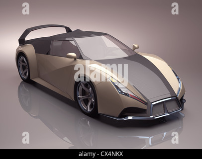 Concept car créé avec aucune base dans marque existante. Utile pour utiliser sans enfreindre les redevances de marques. Banque D'Images