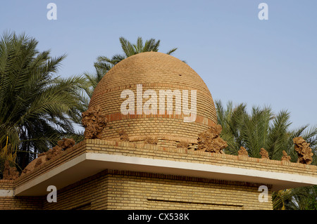 La maçonnerie dans l'architecture tunisienne de Tozeur Banque D'Images