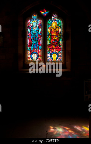 Vitrail,rossall school,5000,Lancashire, Angleterre, Royaume-Uni, Europe Banque D'Images