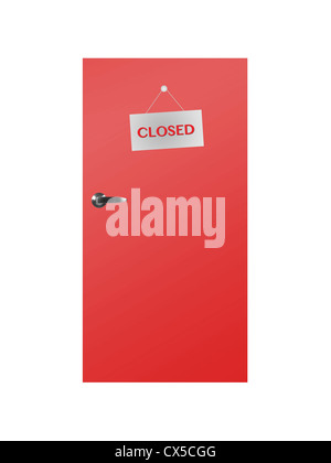 Une porte en bois avec inscription conceptuelle isolated on white Banque D'Images