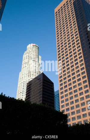 La U.S. Bank Tower 633 W 5th St, Los Angeles, CA 90071, USA en automne sunshineTaken de Bunker Hill, dans le centre-ville Banque D'Images