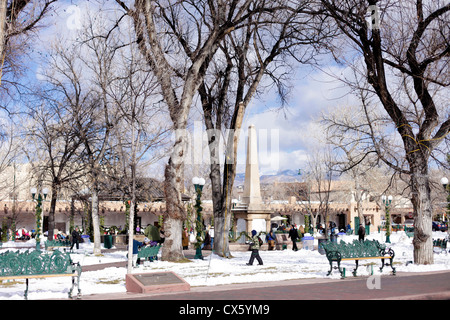 Santa Fe, Nouveau Mexique, États-Unis. Plaza. Banque D'Images