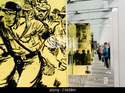 La topographie de la terreur musée en plein air à Berlin, Allemagne, qui détaille l'histoire de la répression sous les nazis Banque D'Images