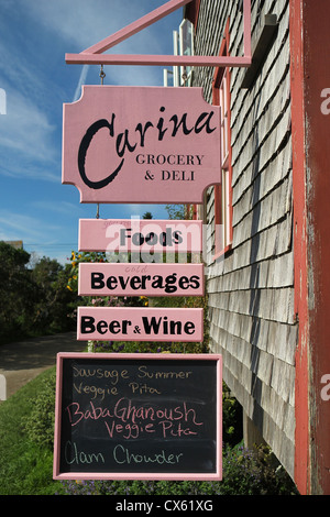 Carina épicerie et traiteur, sur l'île Monhegan, Maine Banque D'Images