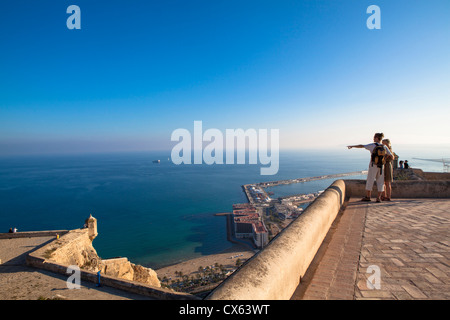 Le château de Santa Barbara Alicante Espagne Banque D'Images