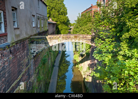 Le Pont des Soupirs sur Canal Cutting & le canal de Chester, Chester, Cheshire, Angleterre, RU Banque D'Images