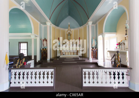 St Philomena, Père Damiens, église, péninsule Kalaupapa Molokai, Hawaï Banque D'Images