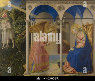 Fra Angelico, l'Annonciation. L'image de très haute qualité spécialement préparée à l'usage éditorial Banque D'Images