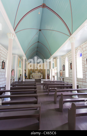St Philomena, Père Damiens, église, péninsule Kalaupapa Molokai, Hawaï Banque D'Images