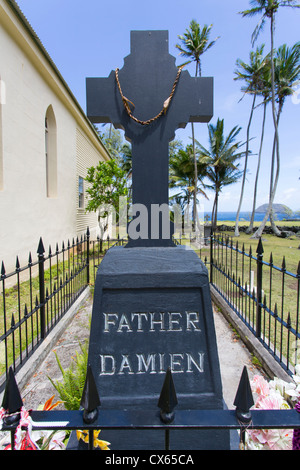 St Philomena, Père Damiens, église, péninsule Kalaupapa Molokai, Hawaï Banque D'Images