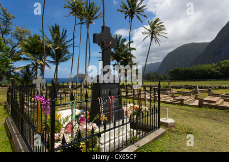St Philomena, Père Damiens, église, péninsule Kalaupapa Molokai, Hawaï Banque D'Images