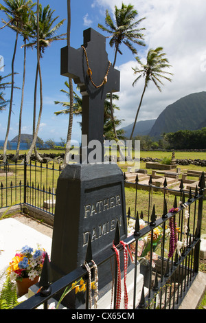 St Philomena, Père Damiens, église, péninsule Kalaupapa Molokai, Hawaï Banque D'Images