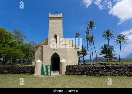 St Philomena, Père Damiens, église, péninsule Kalaupapa Molokai, Hawaï Banque D'Images