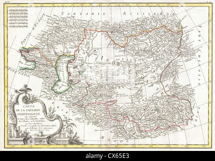 1771 Bonne carte de l'Asie centrale - Banque D'Images