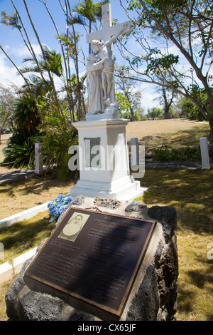 Mère Marianne Cope, tombe, la péninsule de Kalaupapa, Molokai, Hawaï Banque D'Images