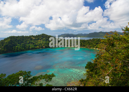 Horseshoe Bay, Matangi Private Island Resort, Fiji Banque D'Images