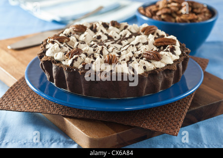 Mississippi mud pie au chocolat et pacanes dessert américain Banque D'Images