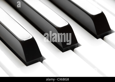 Macro Clavier piano Banque D'Images