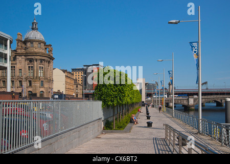 Clyde walkway, Tradeston, Glasgow, Strathclyde, Écosse Région Banque D'Images