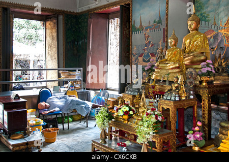 Wat Chana Songkhram Rachawora Mahawiharn Bangkok Thaïlande Banque D'Images