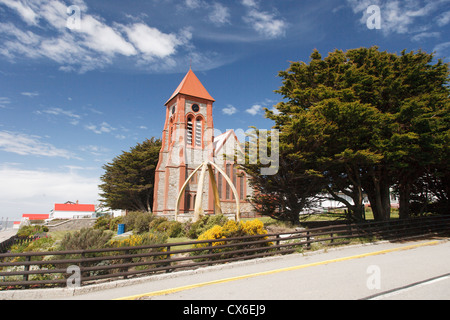 Cathédrale et de Baleine Arch, Port Stanley, Îles Falkland, c'est la plus méridionale des Cathédrale du monde. Banque D'Images