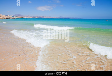 Fuerteventura, playa de sotavento sur la Péninsule de Jandia Banque D'Images