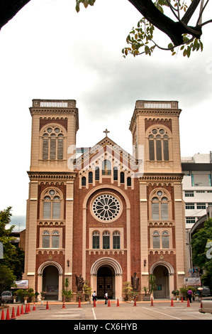 La Cathédrale de l'Assomption Eglise Catholique Thaïlande Bang Rak Bangkok district visité par le Pape Jean Paul II Banque D'Images