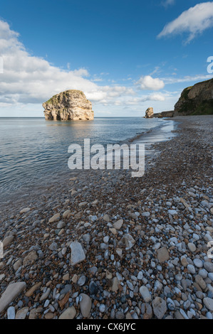 La côte, mer et rochers à Marsden Bay près de Whitburn County Durham, entre les rivières de Tyne et Wear UK Banque D'Images