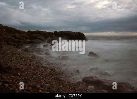 Plage de Westport au crépuscule sur la côte ouest de la péninsule de Kintyre Argyll and Bute, Ecosse Banque D'Images