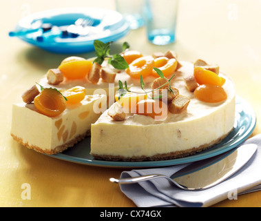 Tarte à la crème de glace à l'abricot Banque D'Images