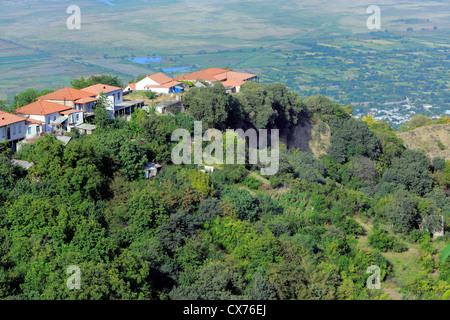 Voir d'Alazani Valley, Sighnaghi, Kakhétie, Géorgie Banque D'Images