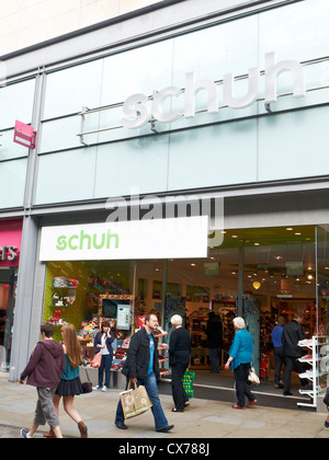 Schuh shop sur Market Street à Manchester, UK Banque D'Images