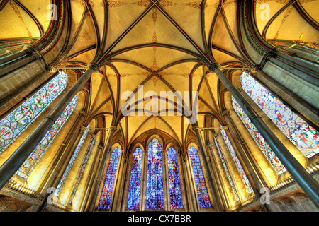 La cathédrale de Salisbury, Salisbury, Wiltshire, Royaume-Uni Banque D'Images