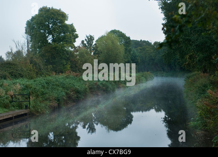 Brume matinale de compensation Rivers Edge Banque D'Images