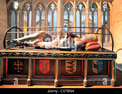 Tombe de Robert Curthose, fils aîné de Guillaume le Conquérant, la cathédrale de Gloucester, Gloucester, Gloucestershire, Royaume-Uni Banque D'Images