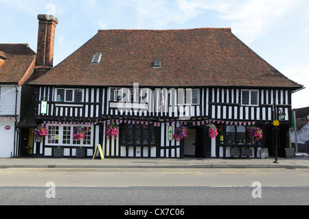 Le restaurant Lemon Tree dans les pans de l'ancien 15ème siècle Wealden Hall Chambre Kent UK GO Tenterden Banque D'Images