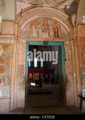 Fresque à l'intérieur de la cathédrale de la Vierge dans le monastère de Gelati Banque D'Images