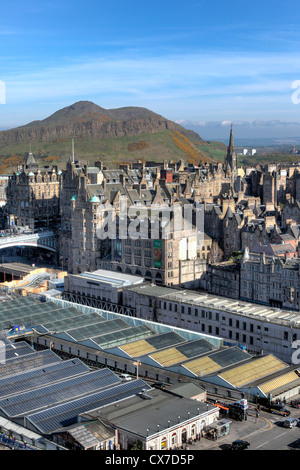 La gare de Waverley, Édimbourg, Écosse, Royaume-Uni Banque D'Images