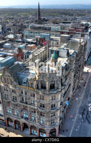 Jenners Department Store, Princes Street, du Scott Monument, Édimbourg, Écosse, Royaume-Uni Banque D'Images