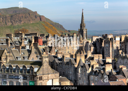 Vue de la ville de Scott Monument, Édimbourg, Écosse, Royaume-Uni Banque D'Images