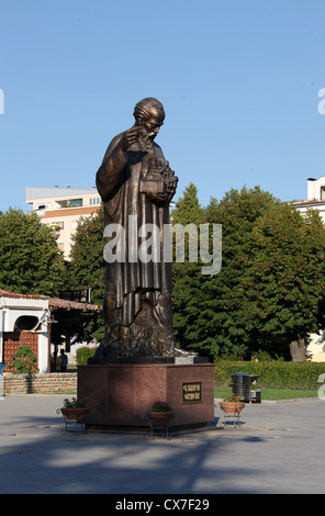 Statue de Saint Clément d'Ohrid ou Sveti Kliment Ohridski Banque D'Images