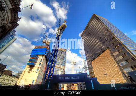 Site de construction de la Pinnacle (Bishopsgate Tower), London, UK Banque D'Images