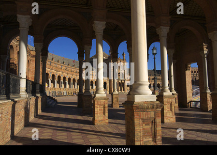 Plaza de España à Séville, Espagne. Banque D'Images