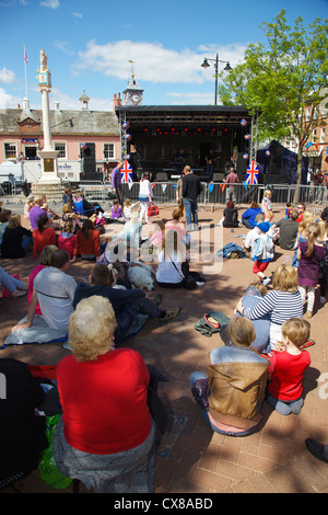 Célébrations du jubilé de Carlisle dans le centre-ville de Carlisle Cumbria, Angleterre, Royaume-Uni Banque D'Images