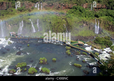 Scenic Iguazu vu du visitor center du côté brésilien Banque D'Images