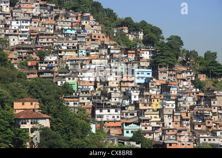 Favela Morro dos Prazeres, Rio de Janeiro, Brésil Banque D'Images