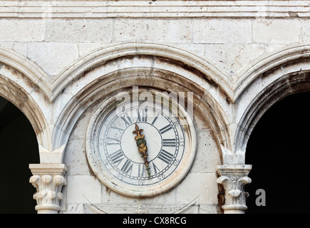 Réveil en palais du recteur, Dubrovnik, Dalmatie, Croatie Banque D'Images